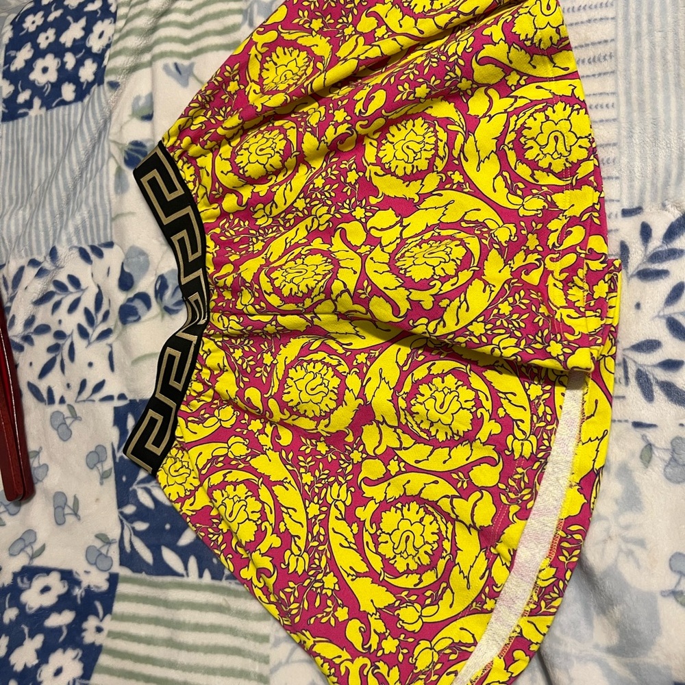 Versace Black and Yellow Patterned Garment